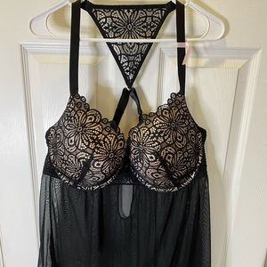 SOLD!! NFS!!Daisy Fuentes sheer/lace Babydoll 2xl